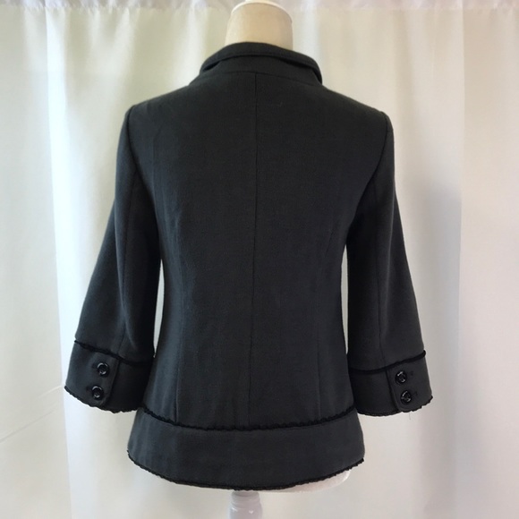 XXI Forever 21 Dark Grey Peacoat Style Jacket Med - Picture 2 of 10